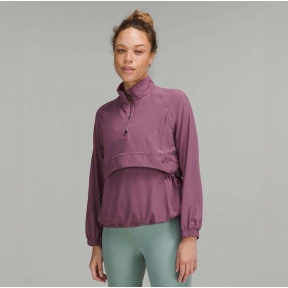 Lululemon Stretch Ripstop Run 1/2 Zip Purple Vintage Plum Pullover Womens Medium